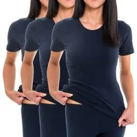 HERMKO Unterziehshirt kurzarm Shirt (Pack, 3er) Bio-Baumwolle kurzarm Shirt Rundhals-Ausschnitt hergestellt in EU