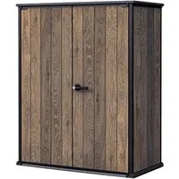 Keter Geräteschrank Keter Kunststoff Gartenschrank Signature Walnuss