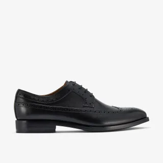 Banstead Spitze Schwarze Lederschuhe