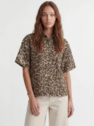 JJXX - JXCALI SS RLX SHIRT WVN Pine Bark - Gr. - M
