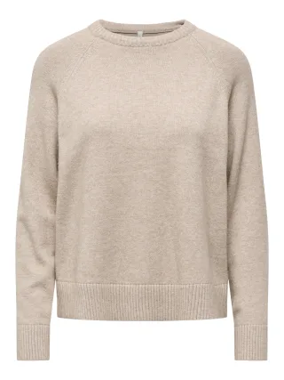 ONLY - ONLPRINCESS LS O-NECK RAGLAN KNT NOOS Mocha Meringue - Gr. - S
