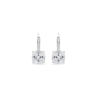 Luxenter Ohrringe, 925 Sterling Silber mathzi und rhodiniert glänzend Zirkonia Finish
