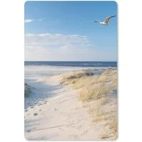 MuchoWow Mauspad Düne - Möwe - Strand - Meer - Sonne (1-St), Maus Pad Klein, Gaming Zubehör, Büro Deko, 18x27 cm