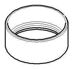 Dornbracht Hülse Ersatzteile 091601027 D. 26,5 x 12 mm Champagne (22kt Gold) 091601027-47