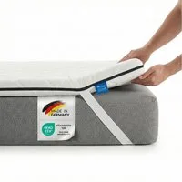 MSS e.K., Topper Komfortschaum-Topper mit Bezug und 4 Eckspanngummi, 6 cm hoch, Komfortschaum, abnehmbarer Bezug