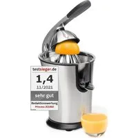PRINCESS Zitruspresse Princess 01.201860.01.001 Master Juicer Pro – Edelstahlkonus – 300 Wat, 300 W, Edelstahl-Kegel - 300 W Motor