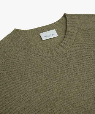 Profuomo - PULLOVER CREW NECK GREEN Grün - Gr. - L