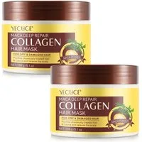 ALIVER Haarmaske Kollagen Haarkur Tiefenpflege Tiefenreparatur Haarspülung für Haare, 2-tlg., Aliver, Haarmaske, Haarkur, Haarpflege