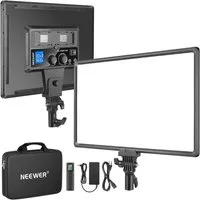 Neewer Videoleuchte NL288 LED Video Panel Licht, Dimmbar, Zweifarbig, 45W, 3200K-5600K, mit 2,4G Fernbedienung und Adapter, für Foto YouTube Live Stream