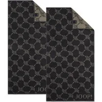 JOOP! Handtuch 2 Stück Joop! Handtuch Cornflower 1721-73 Schiefer 50x100, Walkfrottier (2-St), Baumwolle