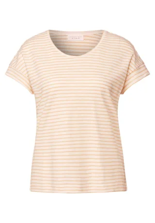 Street One - Gestreiftes Shirt gelb - Gr. - 36