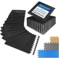 MSports® Bodenmatte Bodenschutzmatten Set - 8 Schutzmatten in verschiedenen Farben (8 Schutzmatten)