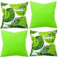 Amilian Dekokissen 4er Set - Dekokissen mit Füllung - 50x50 cm - Deko Kissen
