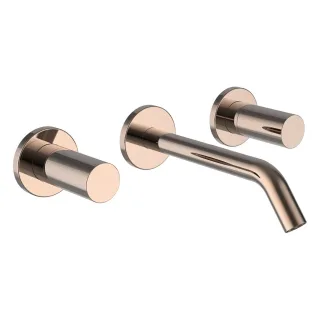 LAUFEN 3-Loch Waschtischmischer Unterputz Kartell LAUFEN Festauslauf Ausladung 175 mm PVD Roségold H3123360821201