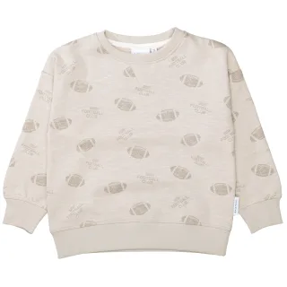 BASEFIELD - Kn.-Sweatshirt,oversized soft sand aop - Gr. - 110