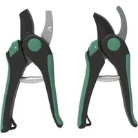 MC Star Gartenpflege-Set Gartenwerkzeug Set 2 Stück Garten Werkzeug aus Metall Gartengeräte, mit Bypass-Gartenschere Amboss-Gartenschere Gartenarbeit Set