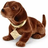 Kremers Schatzkiste Dekofigur Original Wackeldackel klein Wackelhund 19cm Auto Hutablage von Rakso