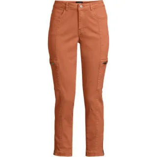 Utility-Cargojeans für Damen, Damen, size: regular, Orange, Baumwoll-Mischung, by Lands' End