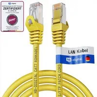 HB-DIGITAL Patchkabel CAT.7 Rohkabel LAN Kabel Cat7 S/FTP PiMF LSZH Netzwerkkabel, Netzwerkstecker, RJ-45 (500 cm), Kontaktoberfläche: Pins Vergoldet 50µ