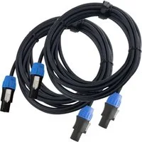 Pronomic BOXSP1-5 Lautsprecher Kabel 5 m Audio-Kabel, 2-Pol Speakon-kompatibel, (500 cm), Spannzangen-Zugentlastung, Niedrige Leiterkapazität