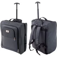Granori Handgepäckkoffer 55x40x20 cm, Leichter 2-in-1 Reisekoffer mit Rollen (Trolley) 40 L, IATA konform, auch als Rucksack nutzbar