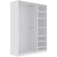 Marmex Möbel Garderobenschrank TRES N/B Garderobenschrank offener Kleiderschrank 101/150x206x51 (2-St) Modulschrank, Eckkleiderschrank, Kleiderstangen
