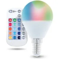 Forever Light LED-Leuchtmittel E14 LED RGB 5W Ersetzt 25W Lampe mit Fernbedienung 250lm, E14, 1 St., RGB