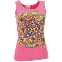 Guru-Shop T-Shirt No Time Tank Top, Yoga-Top - Drittes Auge/ pink Goa Style, alternative Bekleidung, Festival