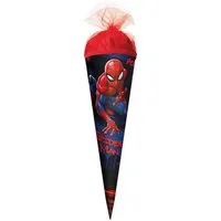 Roth Schultüte Marvel Spiderman, 50 cm, rund, Tüllverschluss, Geschwistertüte, Zuckertüte