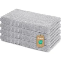Lavea Handtuch Lavea® 4er Set Handtücher 50x100 cm, Elena Frottiererie, 100% Baumwolle (4er Set), 500 g/m² Frottier, weich & saugstark, pflegeleicht
