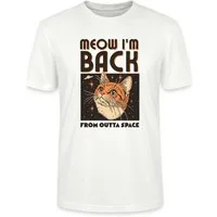 Spreadshirt T-Shirt Lustiges Weltraum Katzen Motiv Unisex Bio T-Shirt (1-tlg)