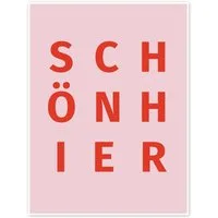 Posterlounge Wandbild Schön Hier II, Typobox, erhältlich als Poster, Leinwandbild, Wandsticker oder Acrylglasbild