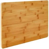 DuneDesign Schneidebrett 2cm dick - Bambus Küchenbrett 50x35 - Tranchierbrett Antibakteriell, Bambus, (1-St), Großes Hackbrett Aus Holz - Pflegeleicht, Messerschonend & Stabil