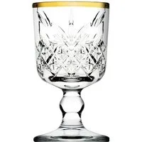 Pasabahce Gläser-Set Golden Touch Timeless Mini Gläser 60 ml - 6er Set mit Goldrand, 6-tlg.
