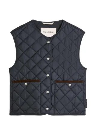 Marc OPolo Casual - Kragenlose Steppweste blau - Gr. - 36