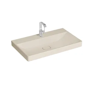VitrA New Metropole Waschtisch wandgebunden rechteckig 80 x 47 cm mit Hahnloch ohne,7527B422-0041 7527B422-0041