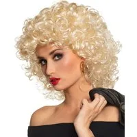 Boland Kostüm-Perücke Wasserstoffblonde Dauerwelle Perücke, Weißblonde Haare für Grease-Ladies oder 80er Jahre Locken-Look