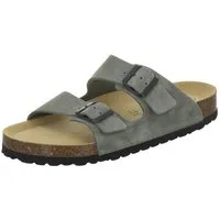 AFS-Schuhe 310066 Zweischnaller Pantolette für Herren mit Fußbett, bequeme Sandalen aus Leder