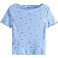 Next T-Shirt Kurzärmliges Pointelle- T-Shirt (1-tlg)