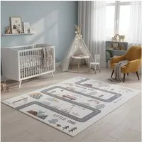 SIMPEX24 Teppich Straßen Spielteppich Kinder, Rechteckig, Höhe: 8 mm, Teppich Kinderzimmer
