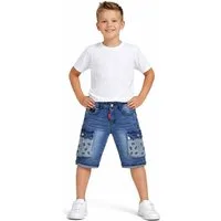 Fashion Boy Jeansbermudas Shorts Bermuda Jeans Hose dünne Kinder Sommerhose Stretch, J513e