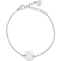 Hey Happiness Armkette Damen Kreis Anhänger, 18K Gold Roségold, Edelstahl Armband Geo Platte, wasserfest