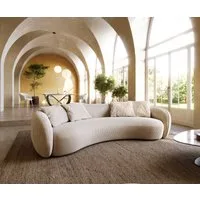 DELIFE 3-Sitzer Larna, Cord Beige 260x120 cm 3-Sitzer