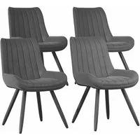 HawthyHome Esszimmerstuhl Stuhlset – Polsterstühle, Moderner Küchenstuhl (4 St), mit Ergonomischer Rückenlehne und Metallbeinen, 4er Set