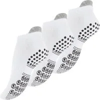 Stark Soul® Sportsocken rutschfeste Sneakersocken mit Fersenschutz und ABS - Antirutschsohle (3 Paar) für Yoga, Pilates, Trampolin