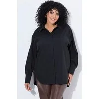 Ulla Popken Hemdbluse Hemdbluse oversized Hemdkragen Langarm