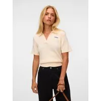 Vero Moda Polokragenpullover VMGOLD CABLE SS POLONECK PULLOVER Viskosemischung, regular fit