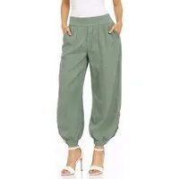 Mississhop Leinenhose Damen 100 % Leinen Extra Lang Hose– Tall Fit Sommerhose M.282