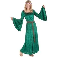JADEO Kostüm Mittelalter-Kleid LARP Damenkostüm grün-braun