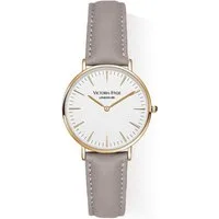 Victoria Hyde Quarzuhr Quarzuhr Quarzuhr Echtes Rindsleder Uhr für Unisex modisch und leger Lederarmband, (1-tlg., Kein Set)